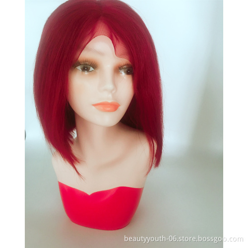 Remy brazilian straight lace frontal wig human hair, glueless silk top full lace wig with baby hair, burg  human hair wigs
